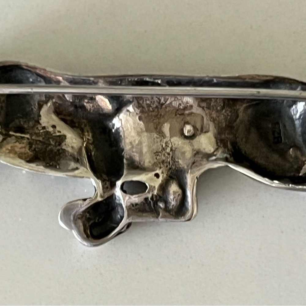 925 PANTHER LEOPARD EXQUISITE Marcasite Sterling Silver Signed Brooch Pin Gift - Picture 13 of 17